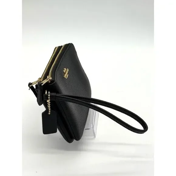 RETAIL $138 Coach Double Corner Zip Leather Wristlet Wallet*LIKE NEW CONDITION - Picture 2 of 7